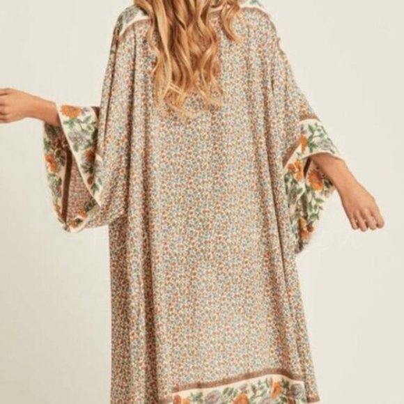 FLASH SALE! Floral Kimono Duster Swim Cover Up - Picture 5 of 8